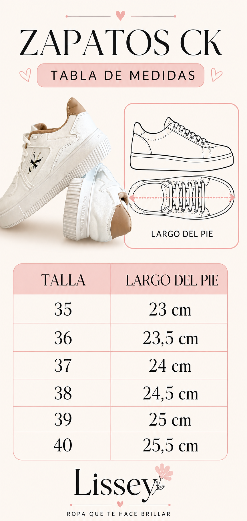 ZAPATOS CK BLANCO CON BEIGE