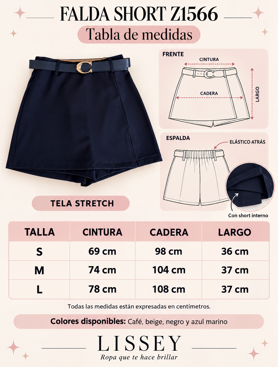 FALDA SHORT Z1566