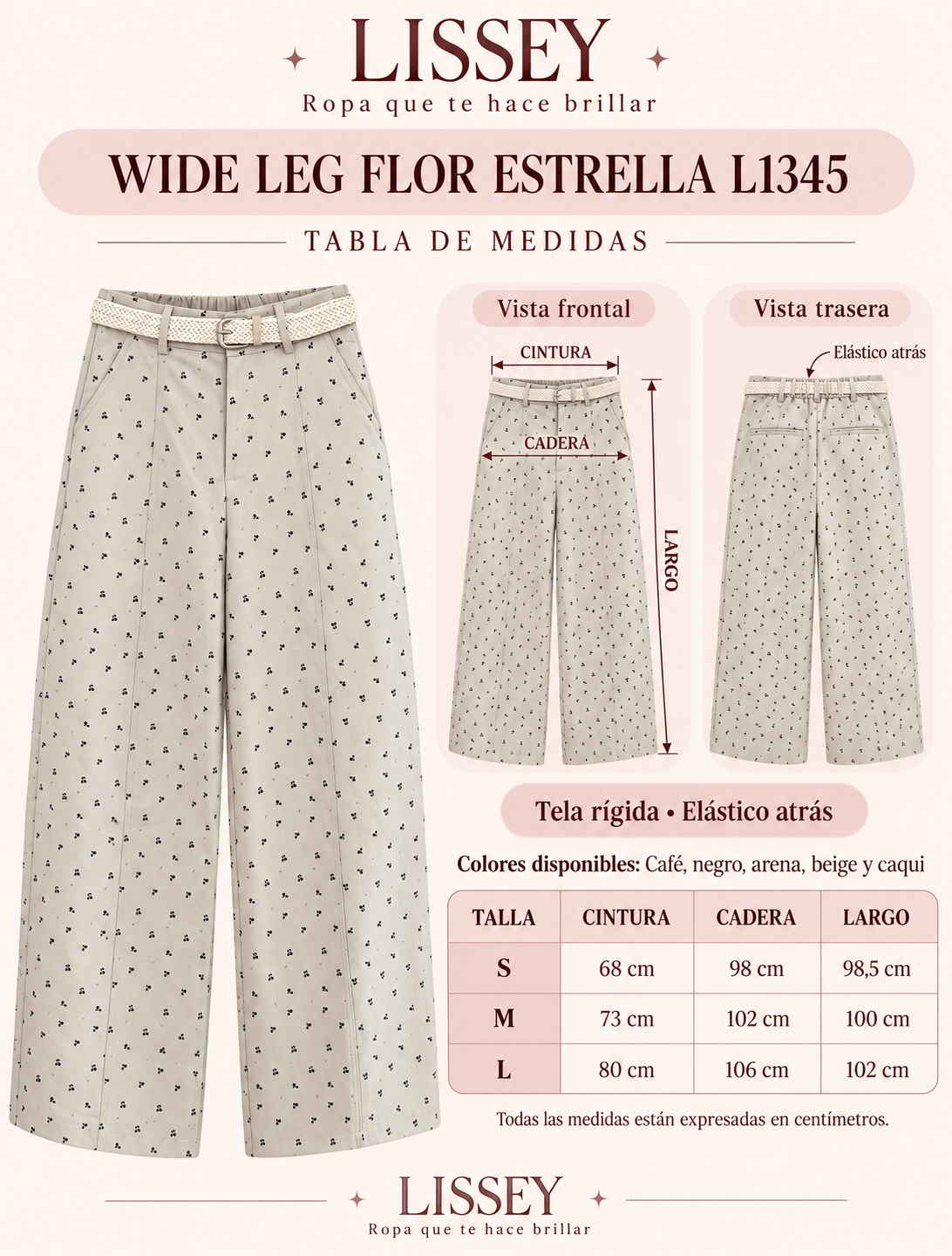WIDE LEG FLOR ESTRELLA L1345