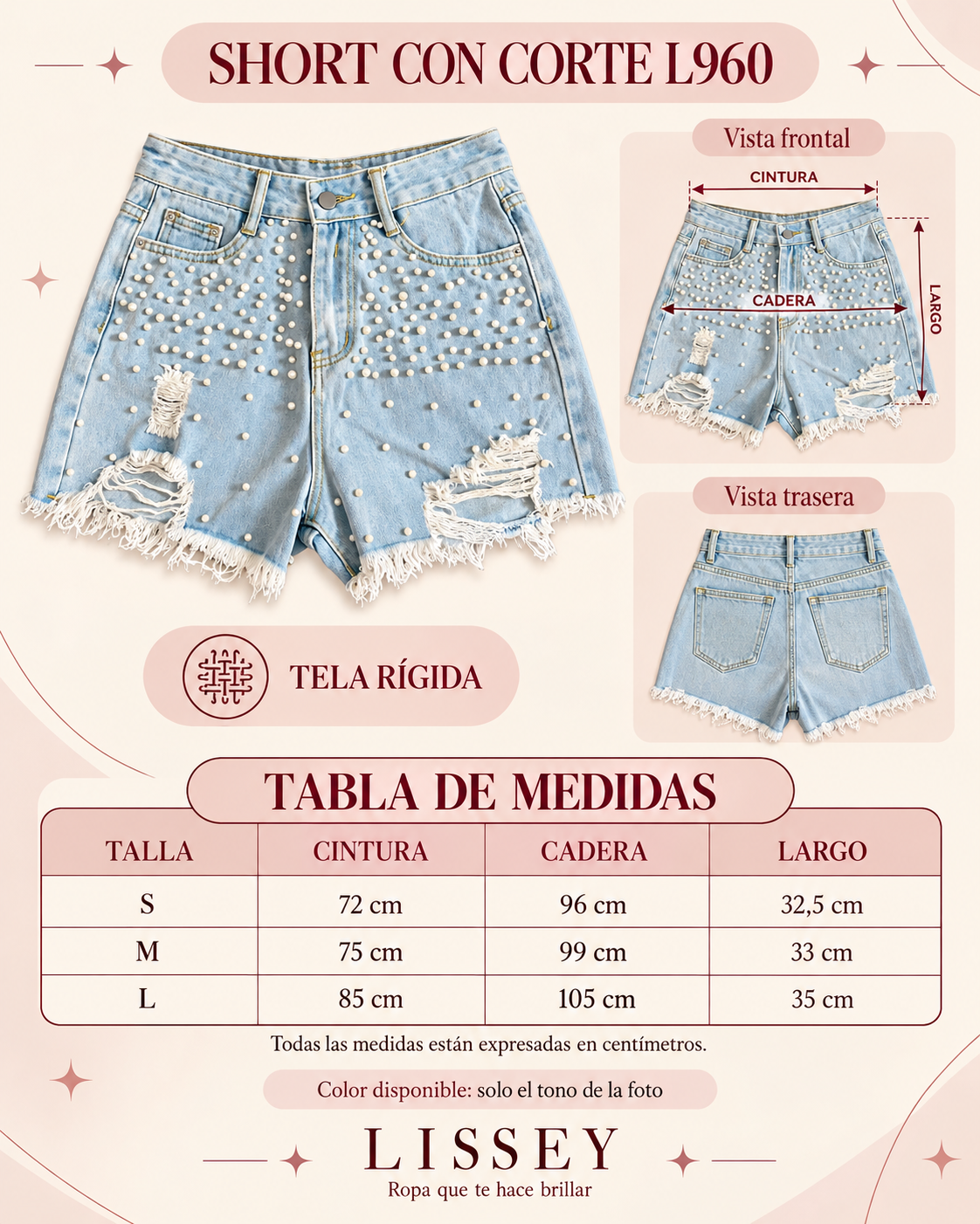 SHORT CON CORTE L960