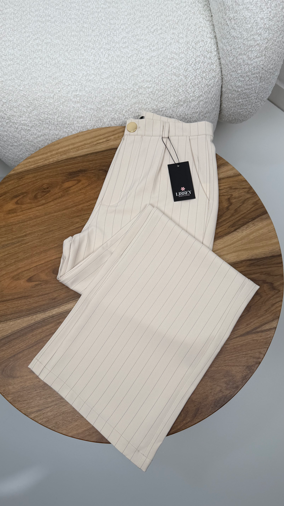 [B265.01] Wide leg Mery line beige (S)