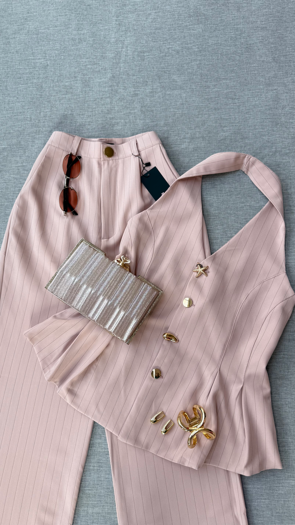 [B269.01] WIDE LEG MERY LINE ROSADO (S)