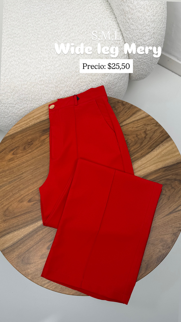 WIDE LEG MERY ROJO