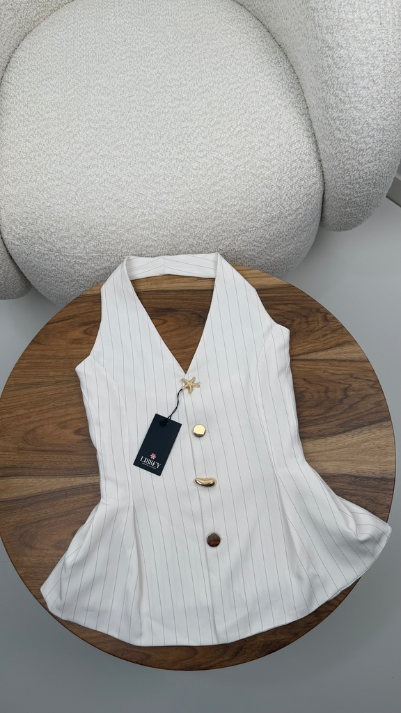 [A457.03] CHALECO MERY LINEA BLANCO (S)