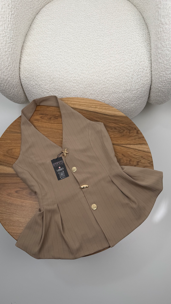 CHALECO MERY LINE CAFÉ