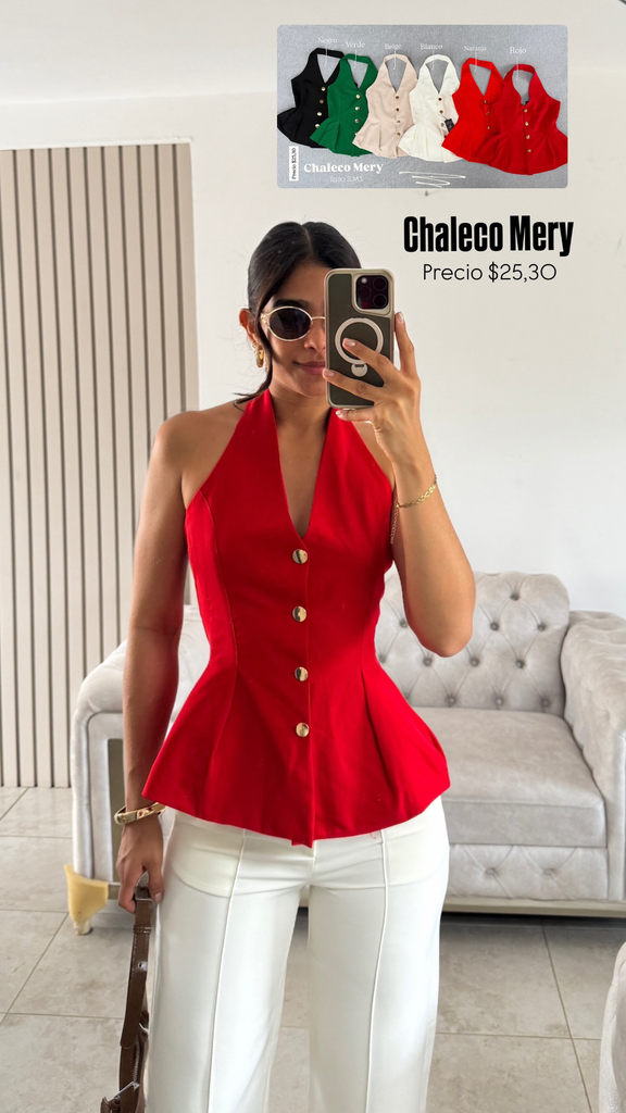 CHALECO MERY ROJO