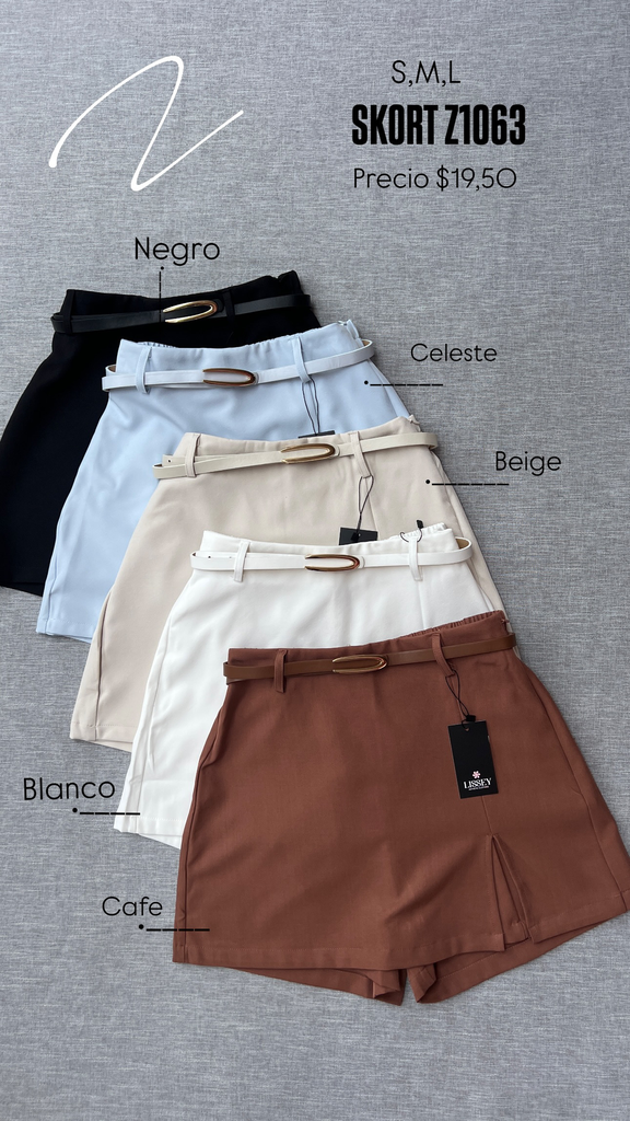 [B284.07] skort z1063 (Blanco, s)