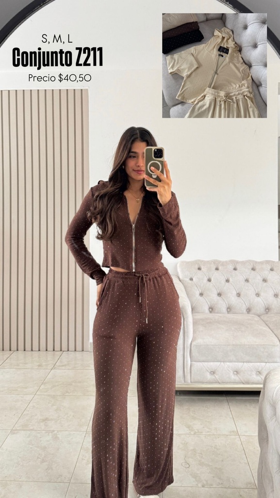 [C368.04] conjunto shine e211 (Cafe, s)