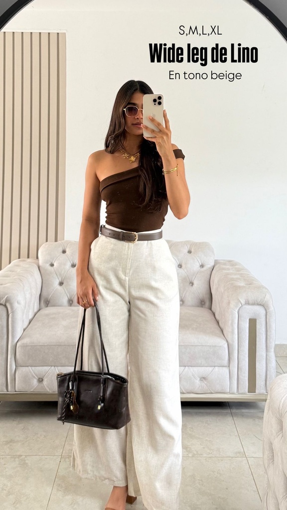 WIDE LEG DE LINO A340