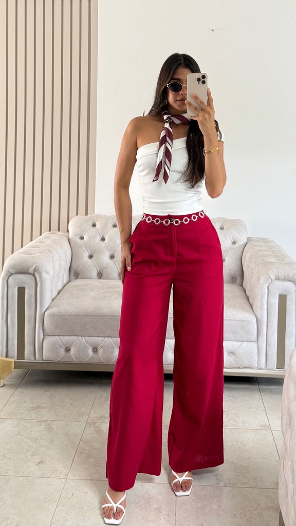 WIDE LEG DE LINO A340