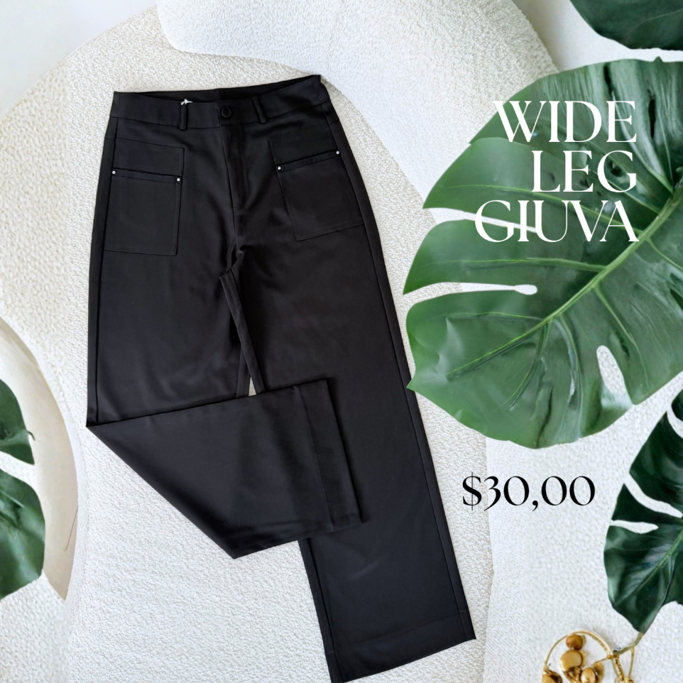 [B290.04] Wide leg giuva  (Negro, s)