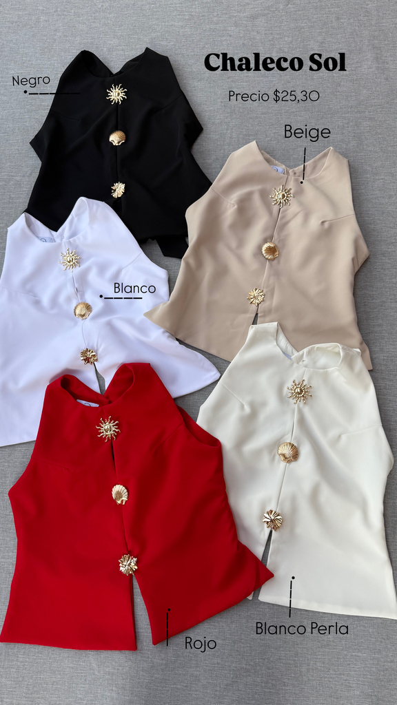 [A492.07] Chaleco Sol  (Blanco, S)