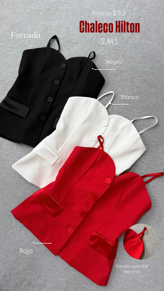 [A493.02] Chaleco Hilton 4108 (S, Blanco)