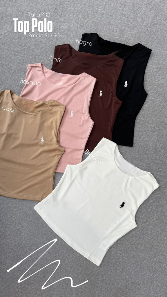 [A494.05] Top polo (P, Rosado)