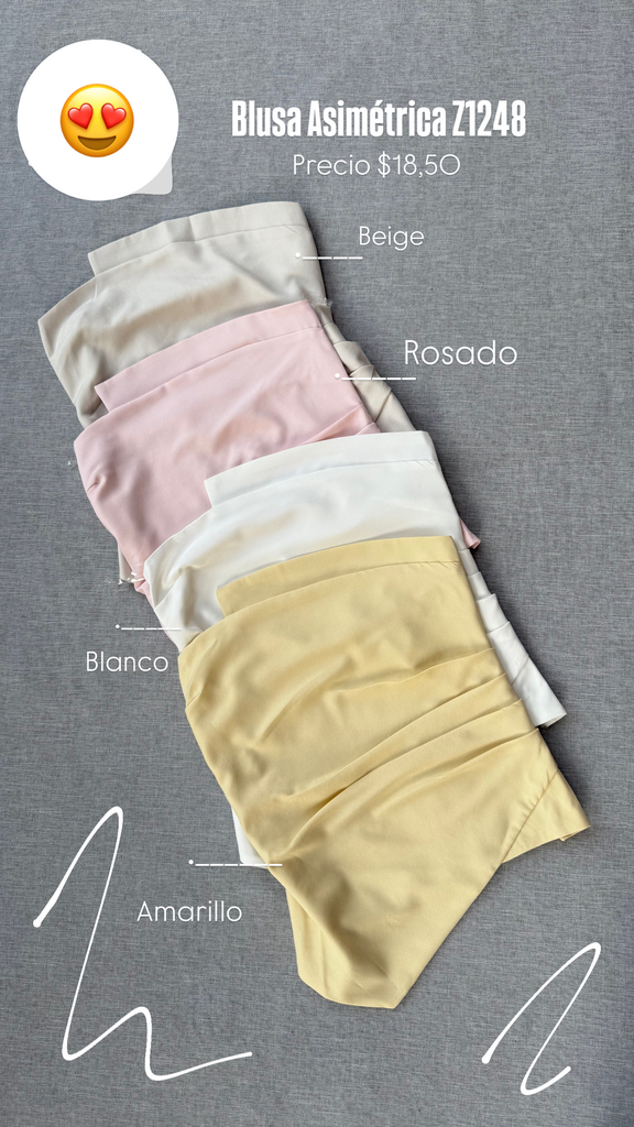 [A500.04] Blusa asimetrica Z1238 (Rosado, s)