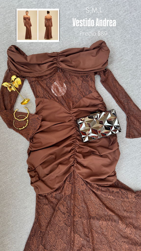 [C398.01] VESTIDO BROWN (Cafe, S)