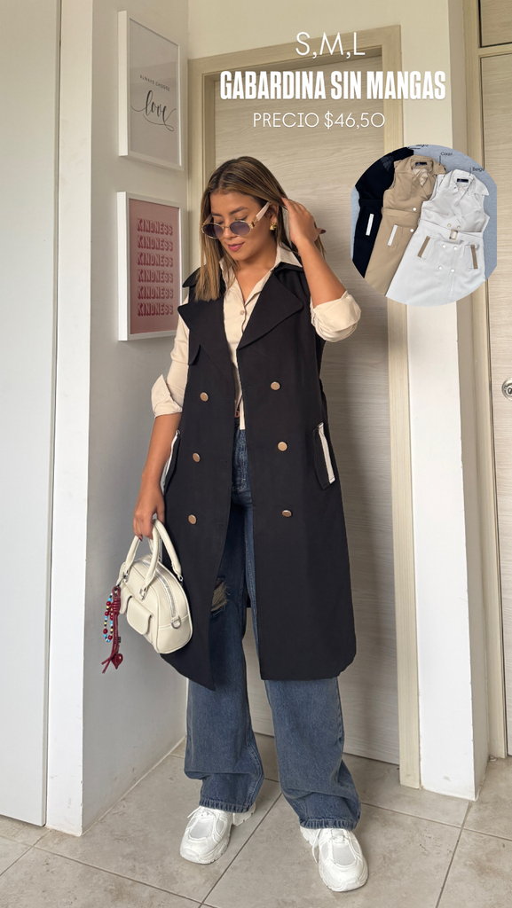 Gabardina sin mangas L386