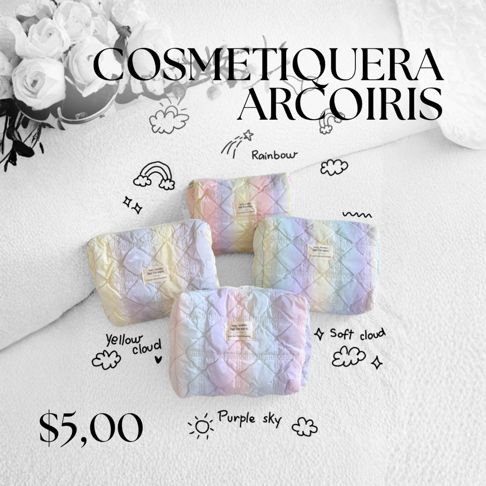 [C439.01] Cosmetiquera arcoíris 11875 (Amarillo-rosado)