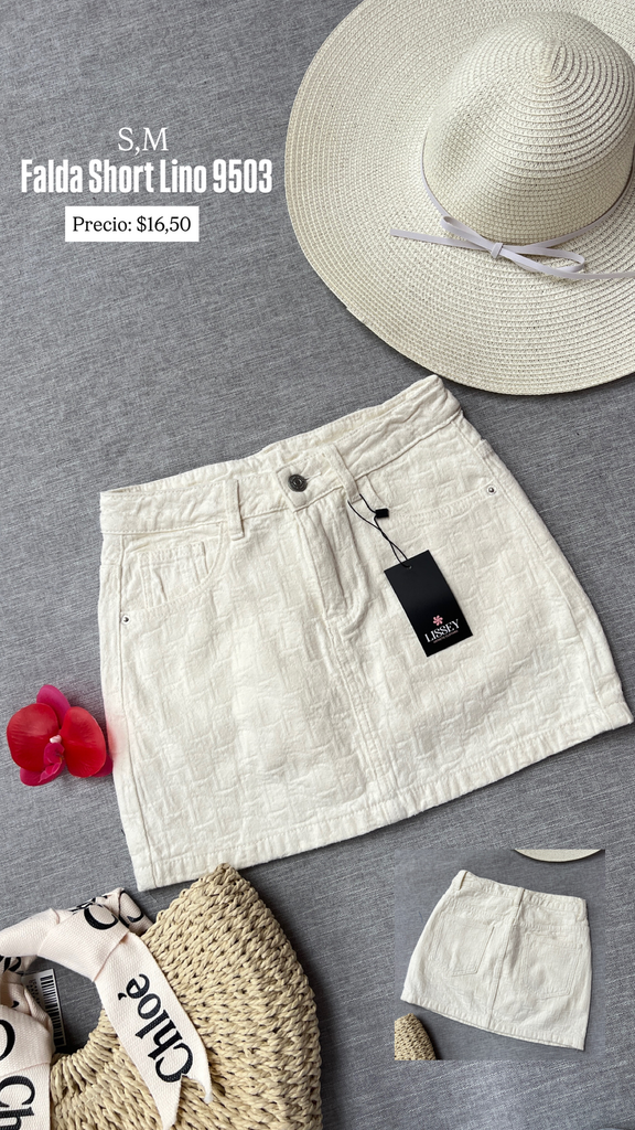 [B303.01] Falda short lino 9503 (S)