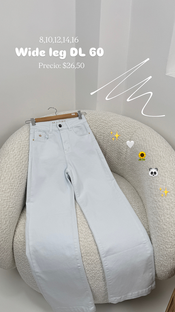Wide leg DL60 blanco