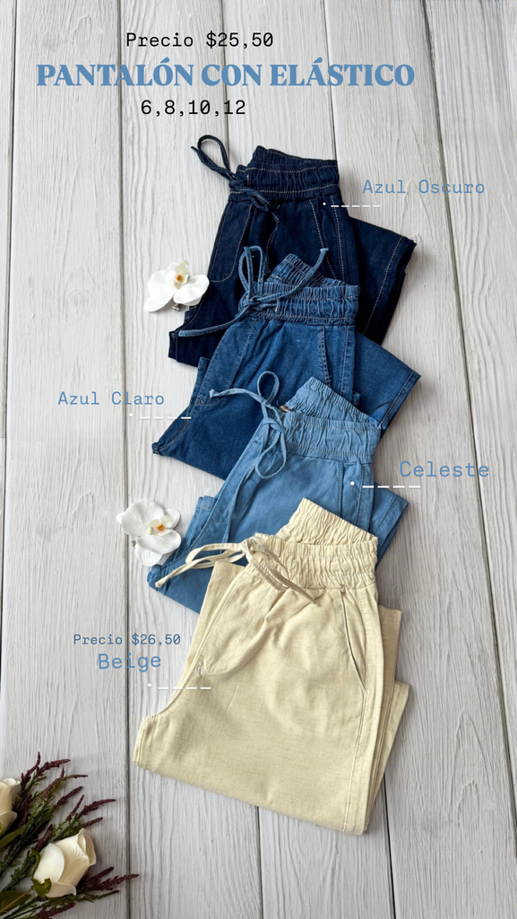 Pantalón elástico jean
