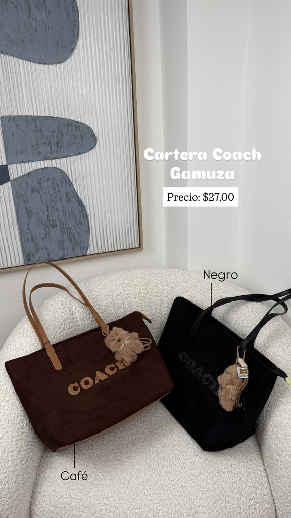 [C515.02] Cartera coach gamuza C92 (Cafe)