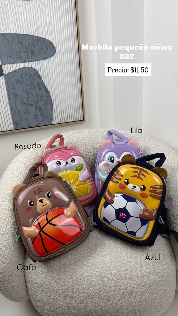 [C523.01] Mochila pequeña niños 802 (Rosado)