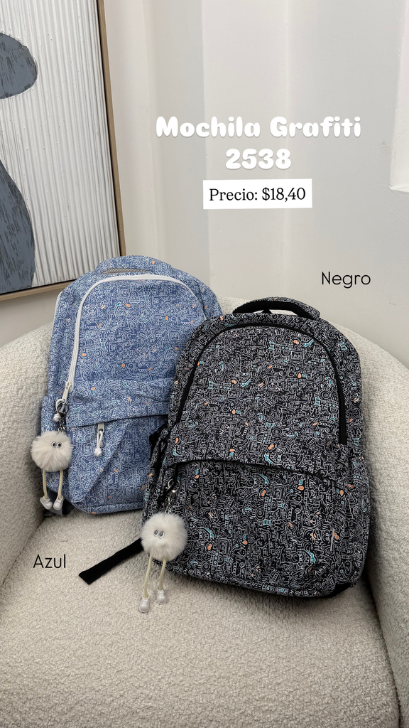 [C545.01] Mochila grafiti 2538 (Azul)