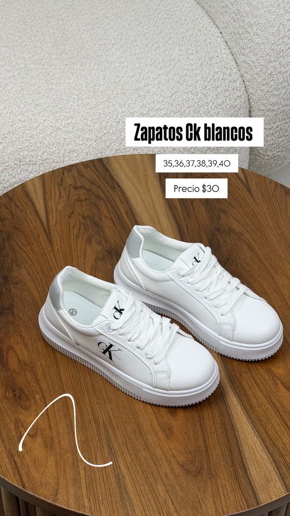 Zapatos CK Blancos (36)