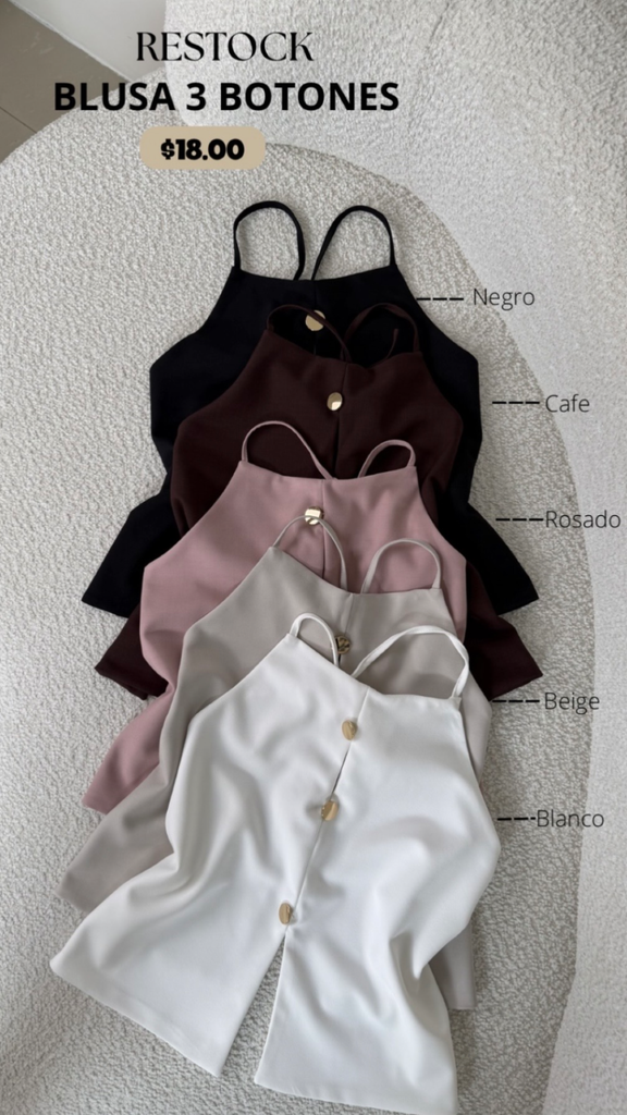 [A379.13] BLUSA 3 BOTONES (Rosado)