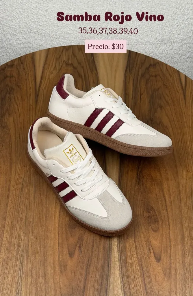 [C3613.01] Zapatos samba Rojo vino (35)