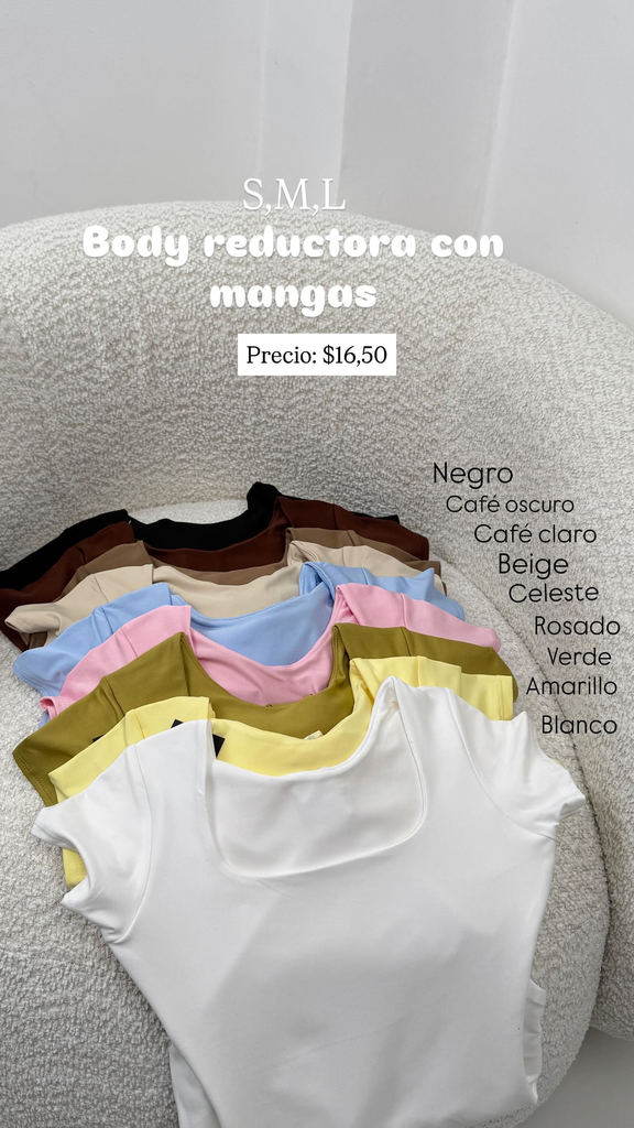 Body reductora con manga corta