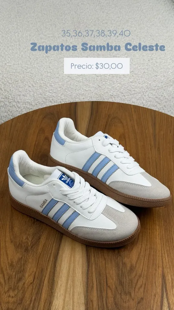 Zapatos samba Celeste