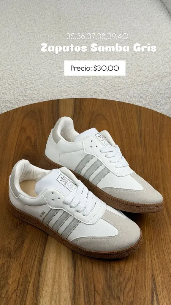 Zapatos samba Gris (35)