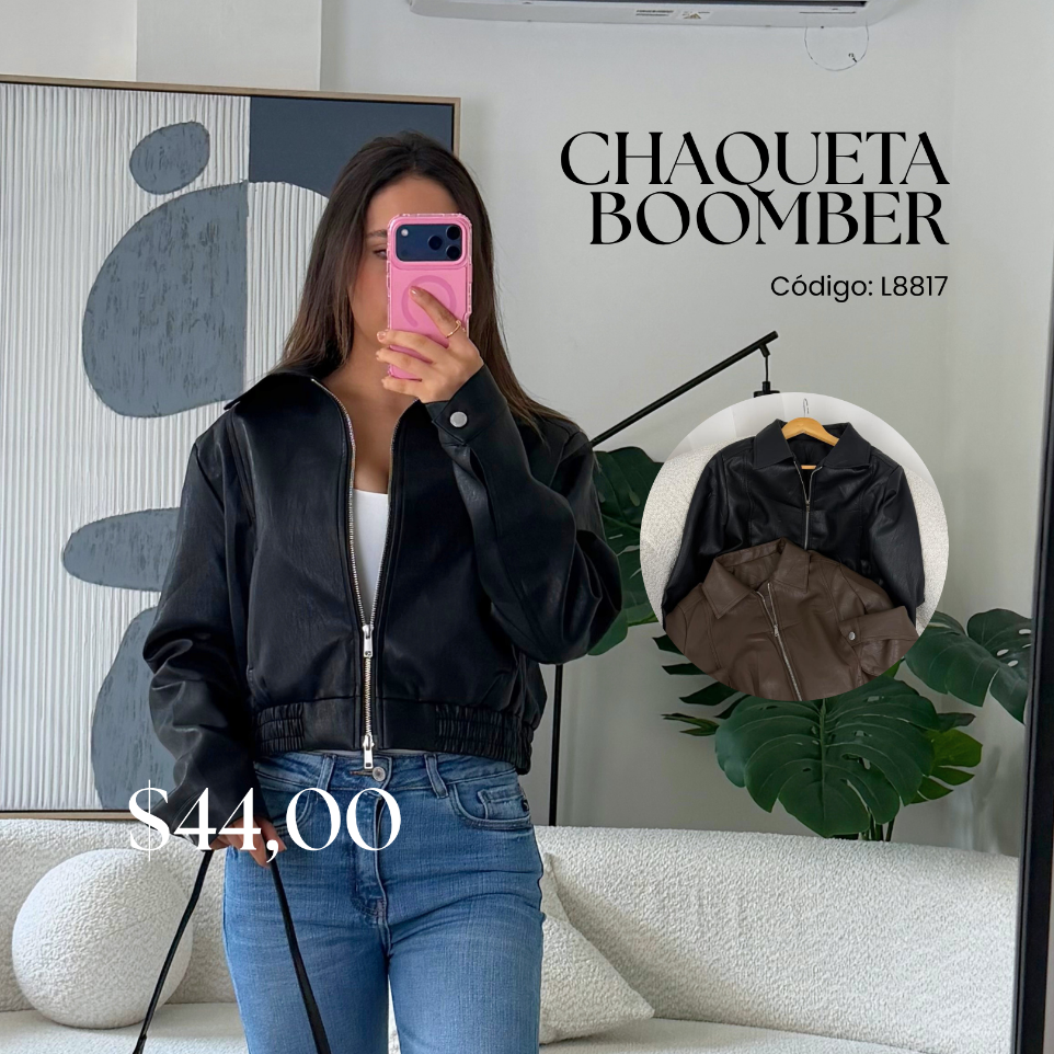 [A594.01] Chaqueta Boomber L8817 (Cafe, S)