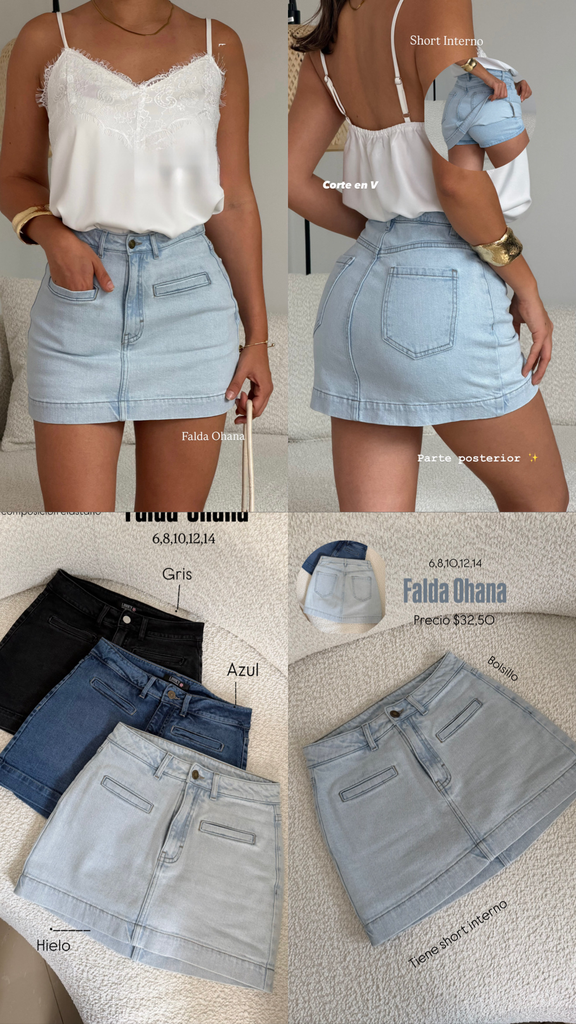 [B336.14] Falda Ohana (Azul, 8)