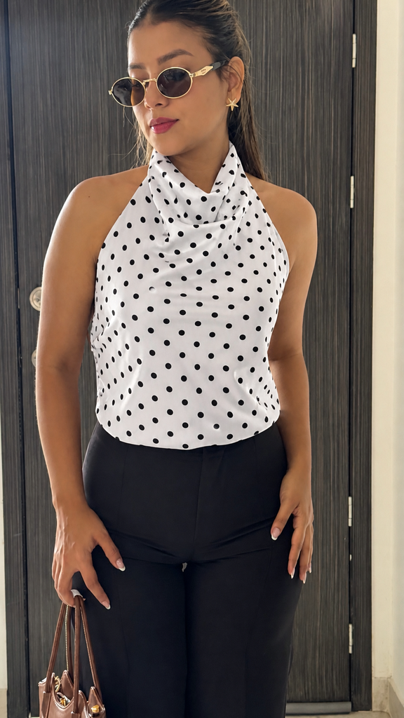 Top Halter Polka Dots