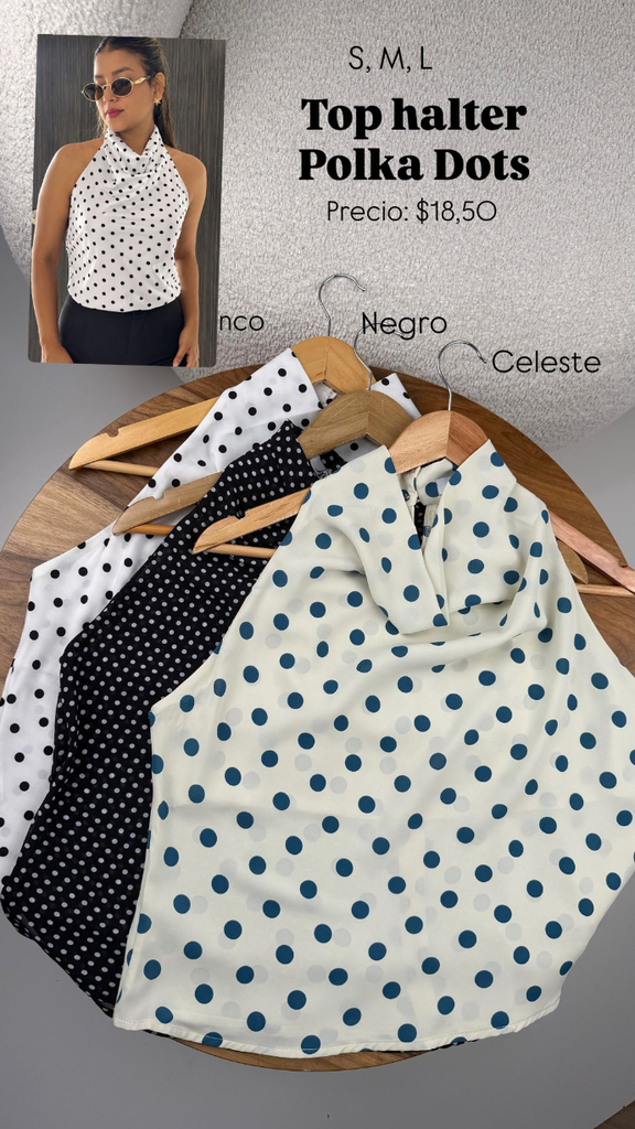 Top Halter Polka Dots