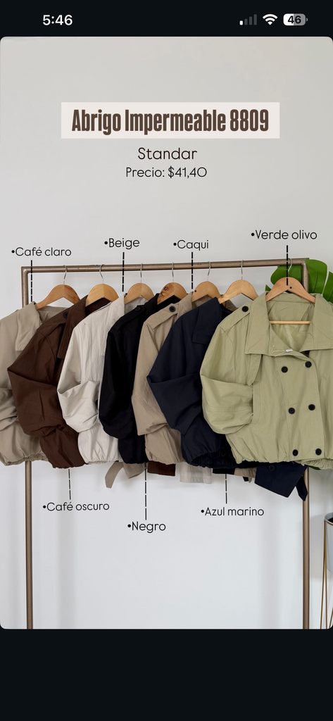 Abrigo impermeable 8809