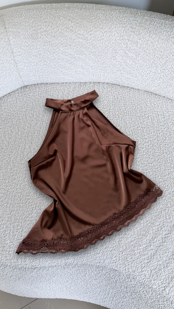 Blusa asimétrica de seda