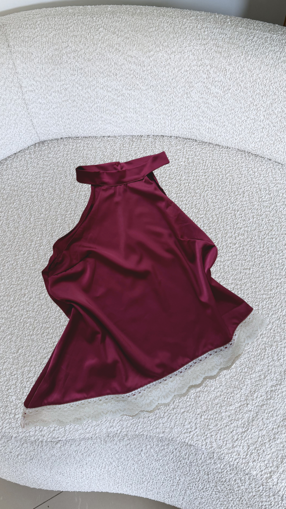 Blusa asimétrica de seda