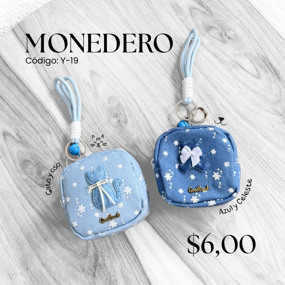 [C656.01] Monedero Y-19 (Azul, Gato)