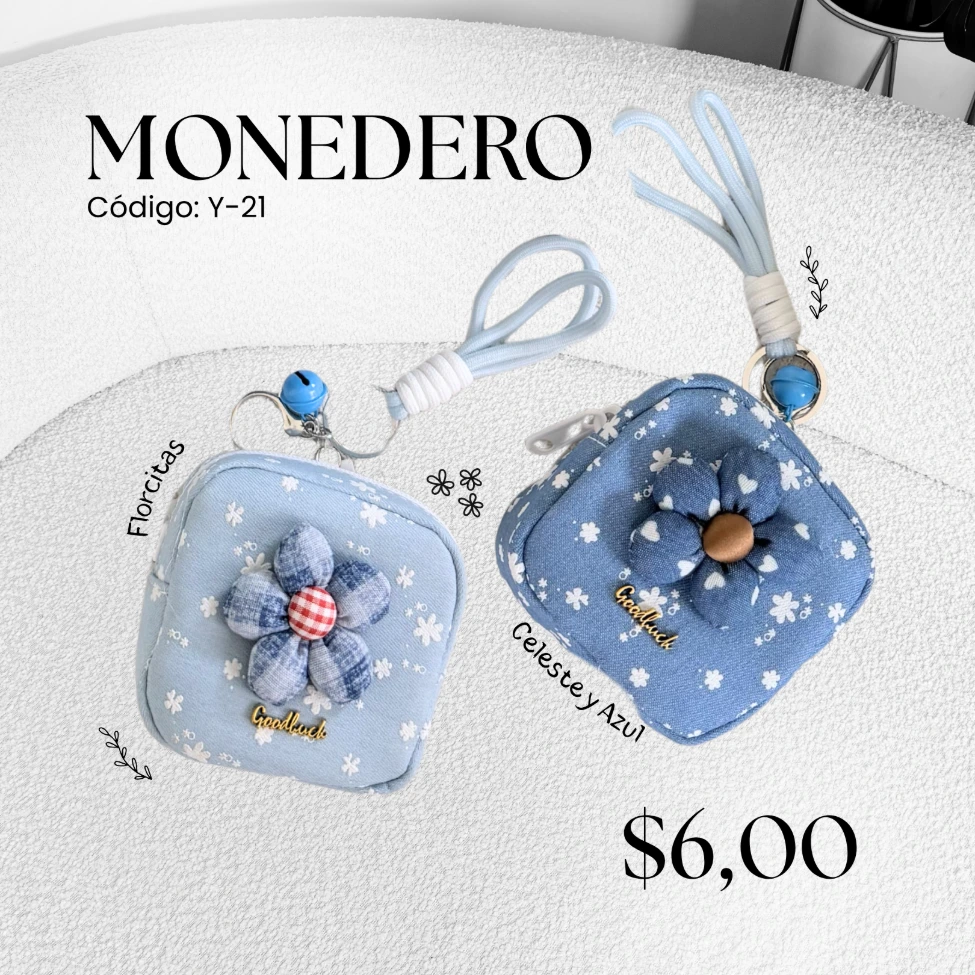 [C657.01] Monedero Y-21 (Azul, flor)