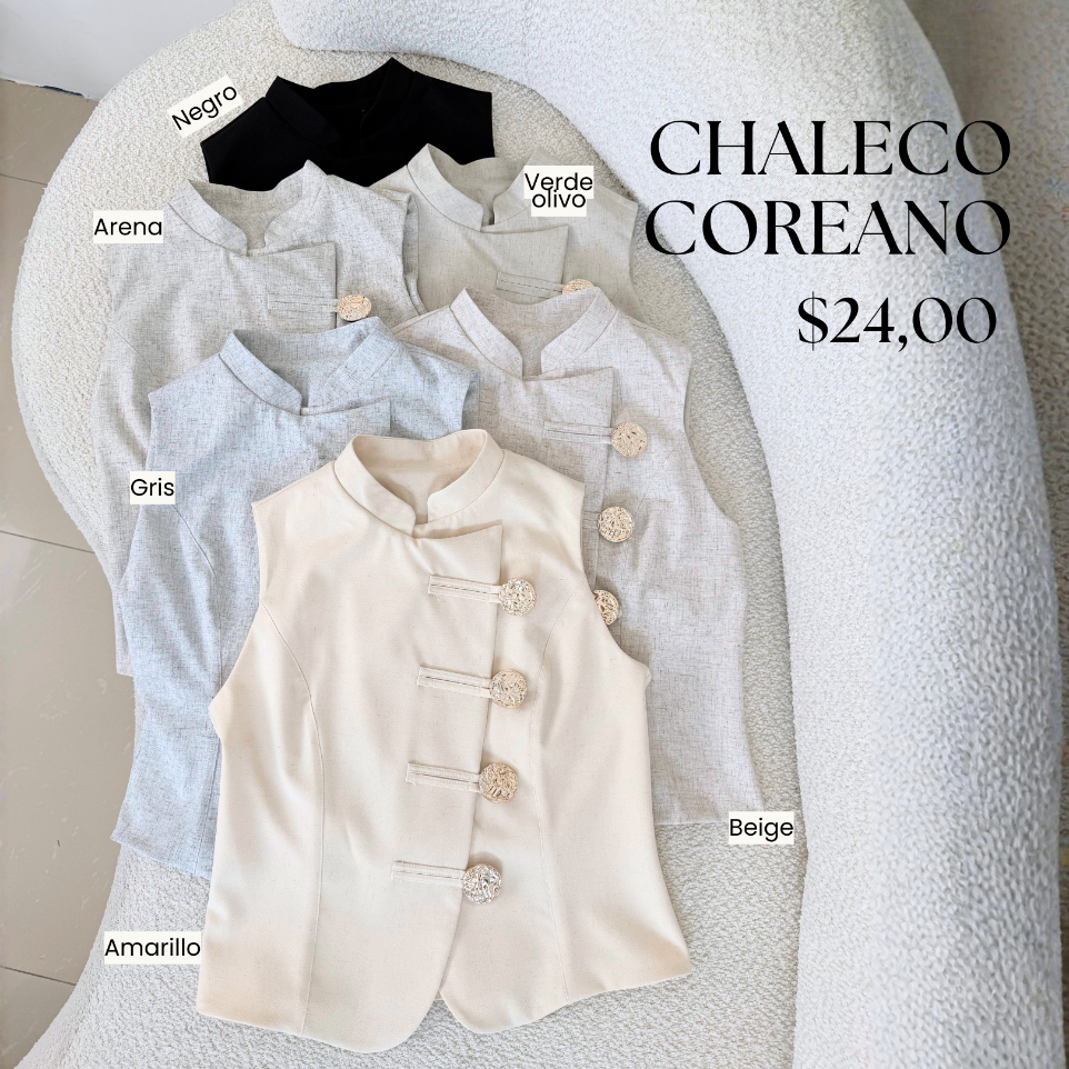 [A675.01] Chaleco Coreano (Beige, S)