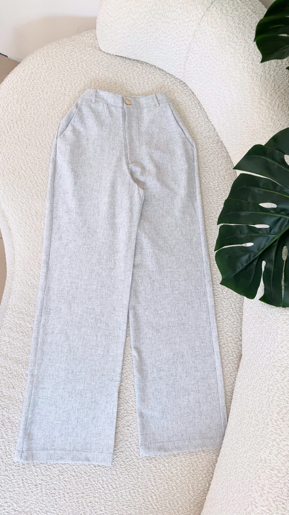 Wide leg de lino