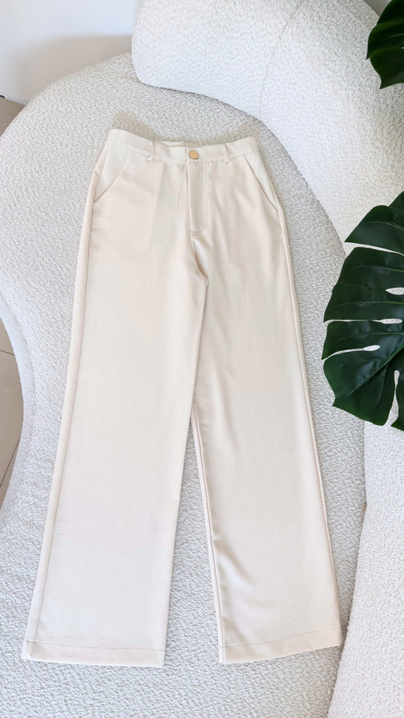 Wide leg de lino