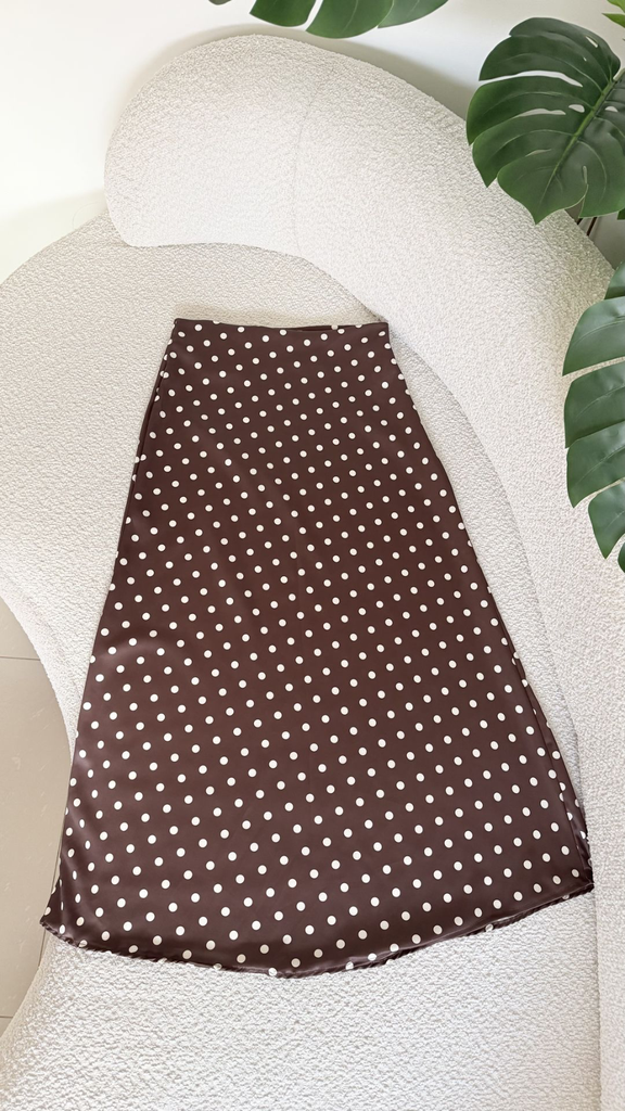 Falda polka de seda