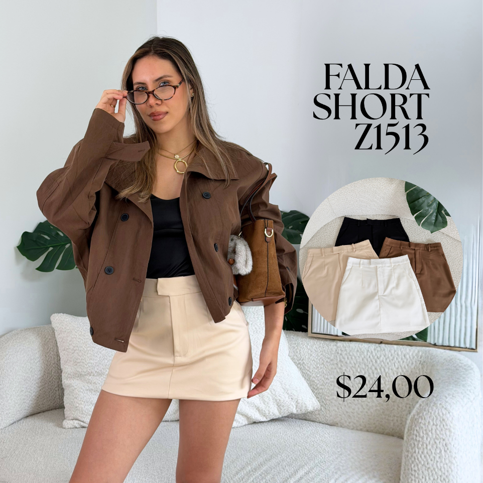 [B961.04] Falda Short Z1513 (Blanco, S)