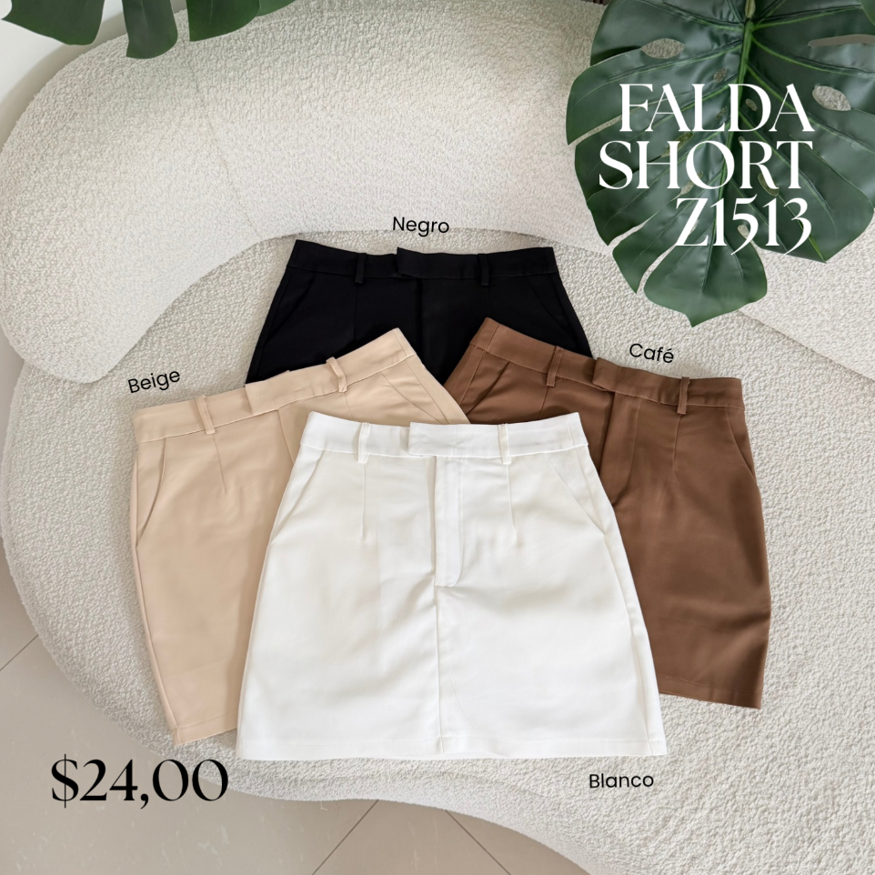[B961.04] Falda Short Z1513 (Blanco, S)