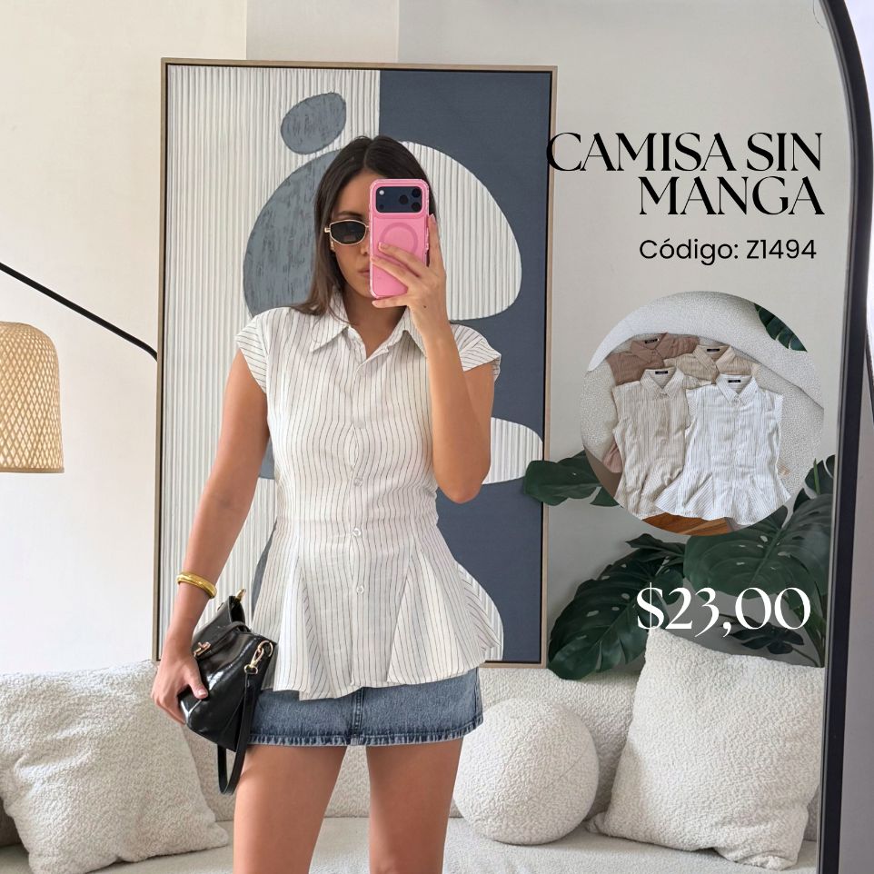 Camisa sin manga Z1494